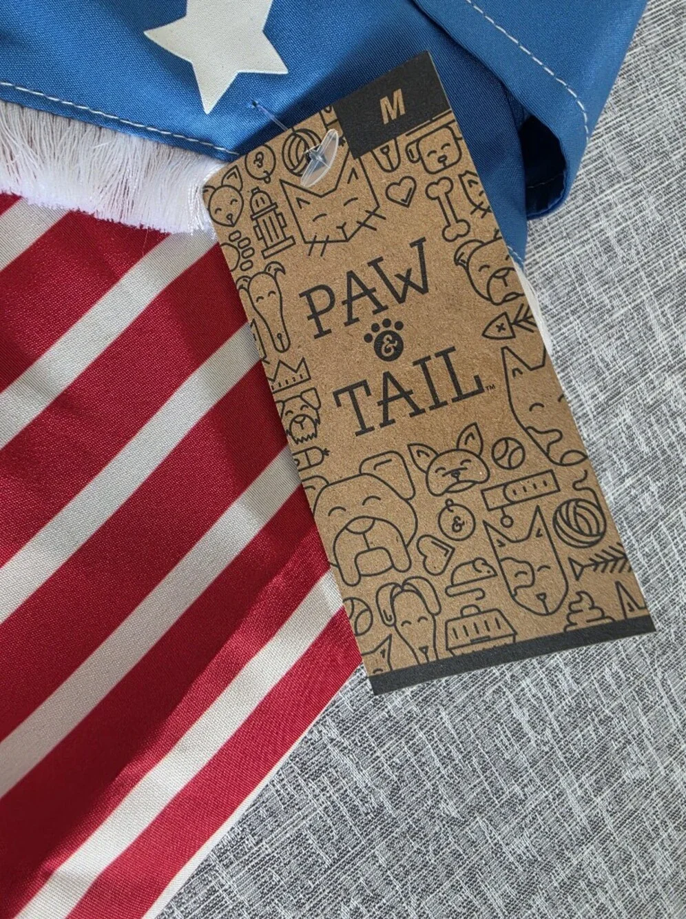 Paw & Tail 🇺🇲 Red White Blue Stars Stripes Pet Dog Shirt Medium 4th Of July